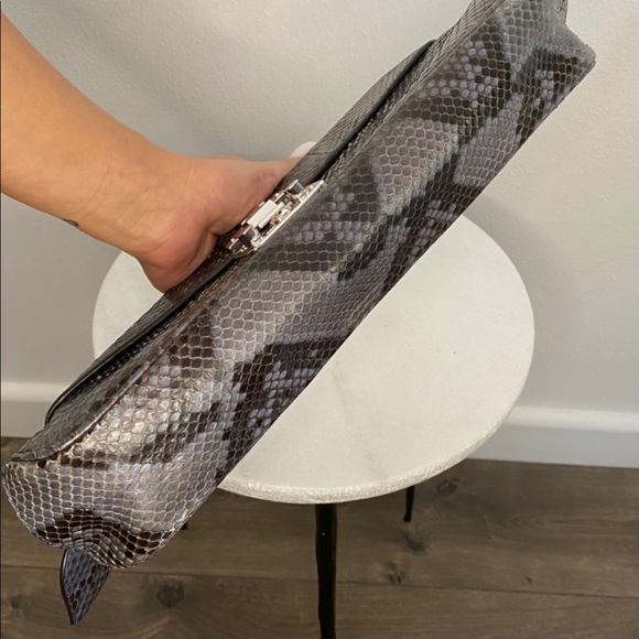 Gucci lady lock python skin leather clutch - Picture 4 of 5